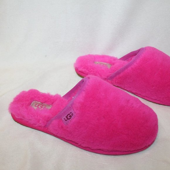 NIB UGG WOMEN'S FLUFFETTE SHEARLING SLIP ON SLIPPERS PINK - Picture 6 of 7